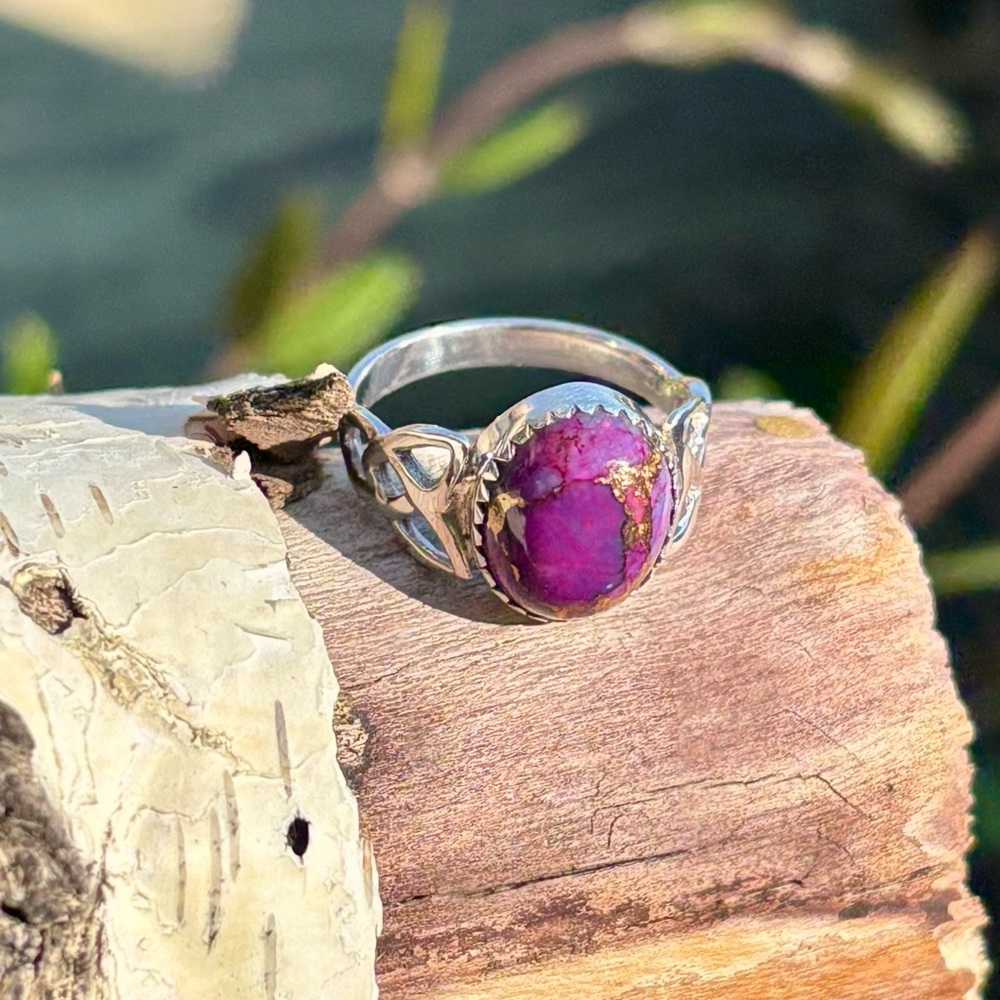 Purple Copper Turquoise Ring - Picture 13 of 13